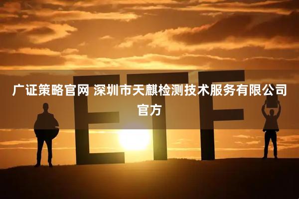 广证策略官网 深圳市天麒检测技术服务有限公司官方